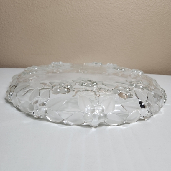 Carmen Satiniert Vintage Clear Glass Serving Tray Teller Walther Glas 12" - Picture 10 of 10